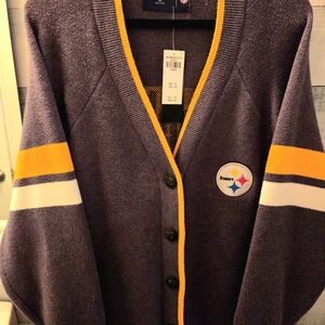 Abercrombie & Fitch Pittsburgh Steelers LuxeLoft Cardigan - New With Tags